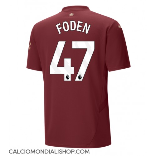 Maglie da calcio Manchester City Phil Foden #47 Terza Maglia 2024-25 Manica Corta